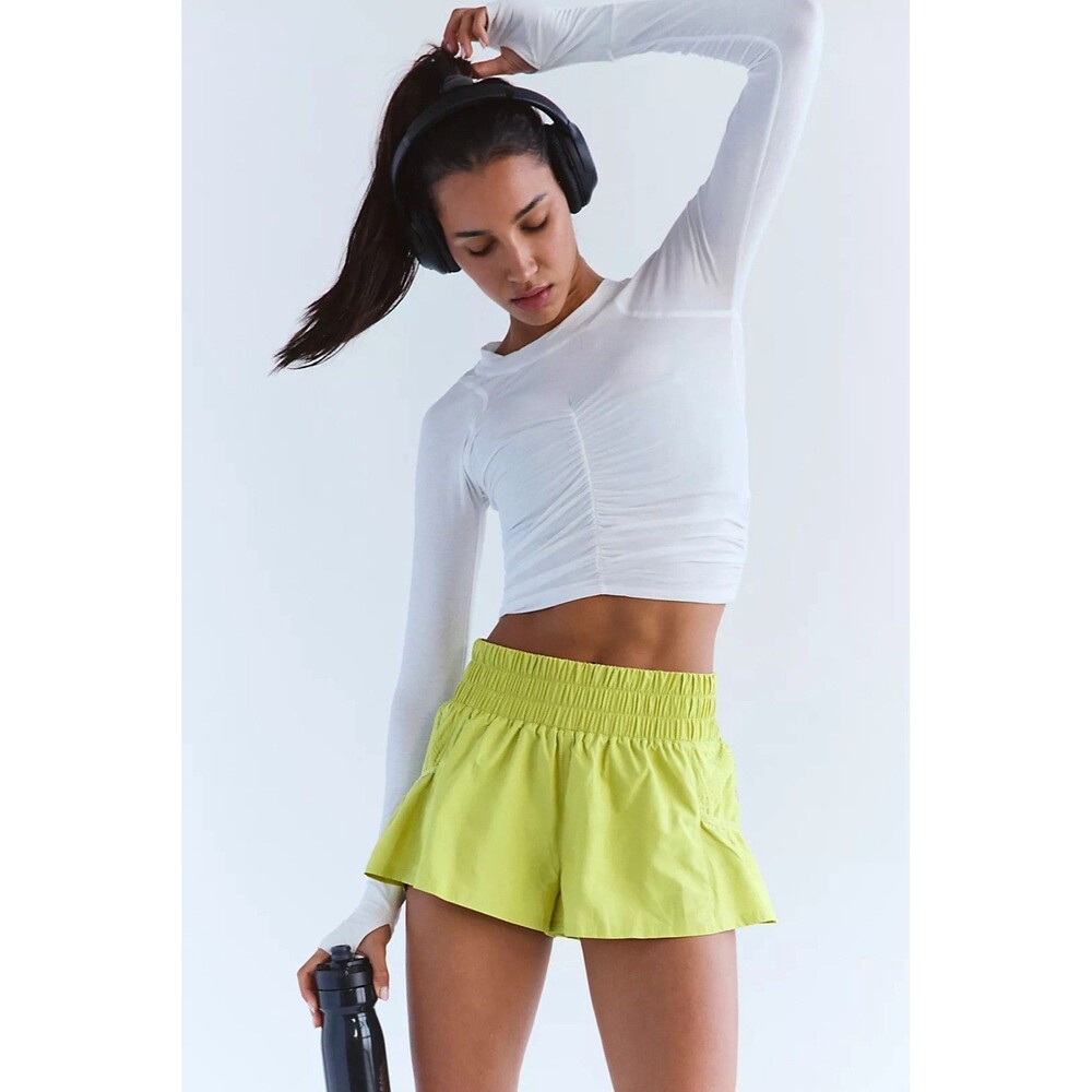 NWT Free People Movement Get Your Flirt On Athletic Shorts In Melon Size Large